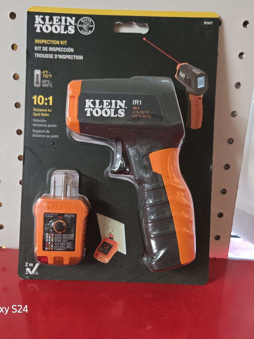 Klein Tools IR1 Orange/Black Infrared Thermometer Inspection Kit